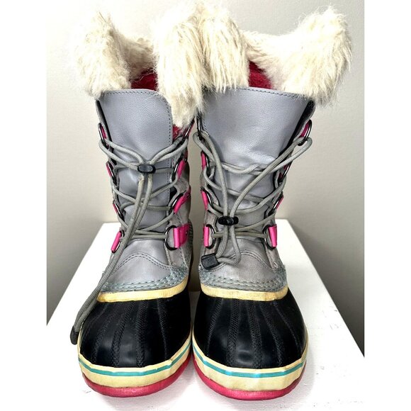 Sorel Womens Boots Winter Snow Insulated Waterproof Lace Up Pink Gray Size 4 - Picture 2 of 13